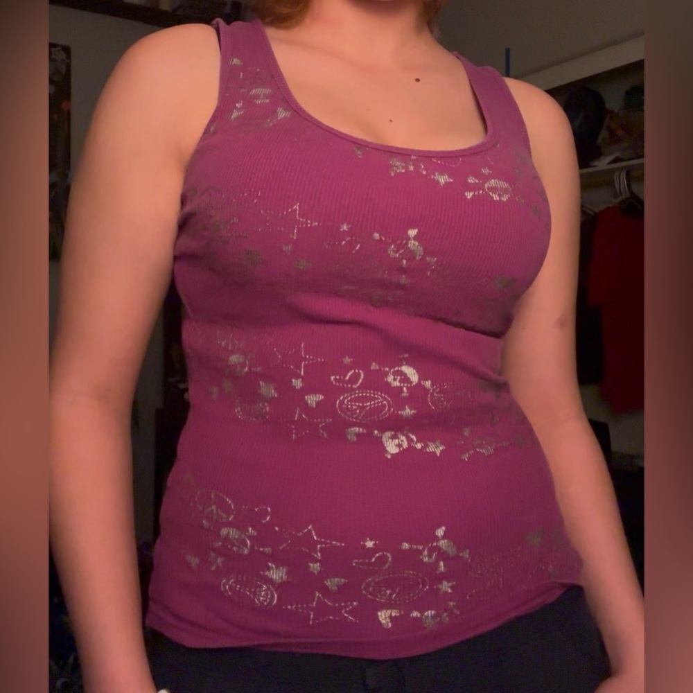 🔮Scene Y2K Purple Razorback Tank!! 🔮